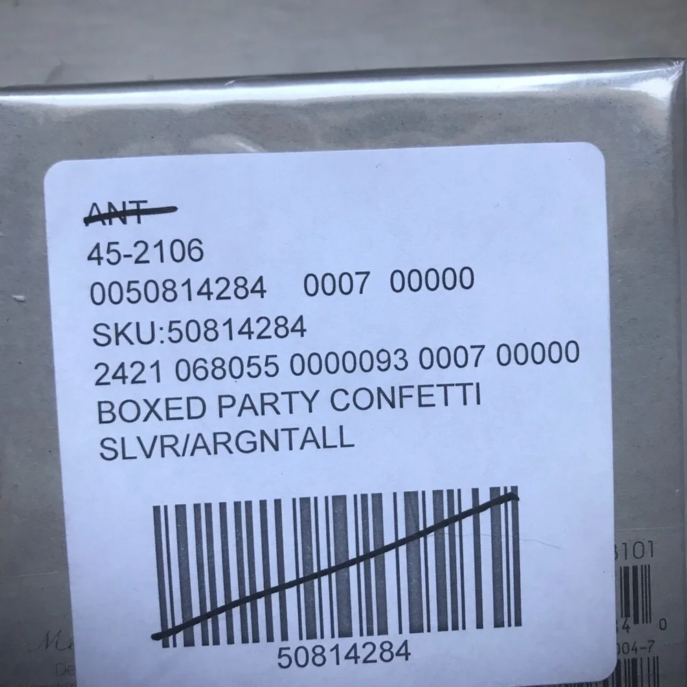 NWT Anthropologie Metallic Party Confetti 6 boxes